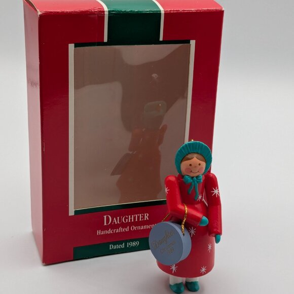 Hallmark Keepsake Daughter 1989, Wooden Vintage Christmas Ornament - Picture 2 of 11